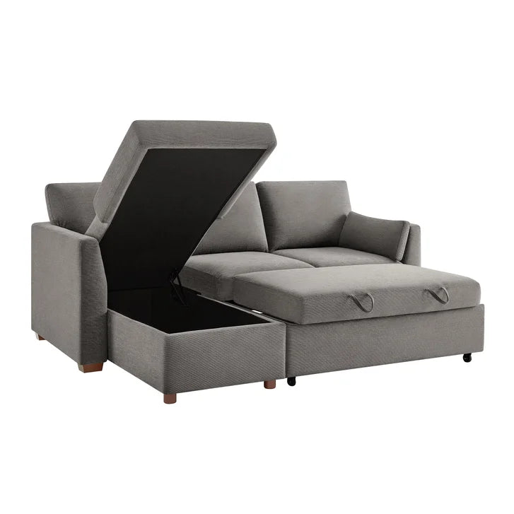 CODDLE LUKE Fabric Sleeper Sofa with Reversible Chaise and Storage