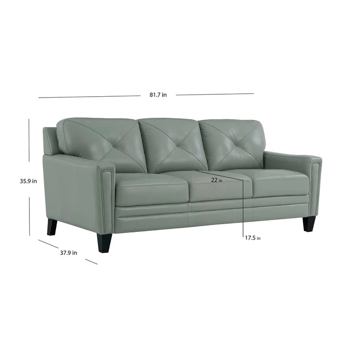 ATMORE TOP GRAIN LEATHER SOFA + LOVESEAT + CHAIR