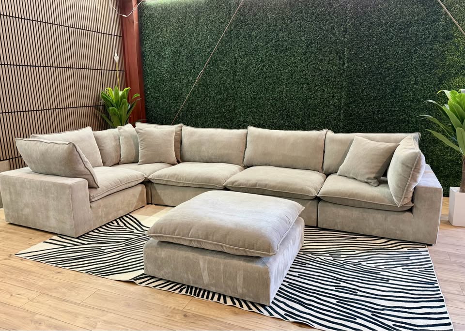Sereen 6-Piece Fabric Modular Sectional – Taupe