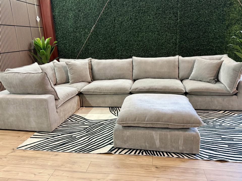 Sereen 6-Piece Fabric Modular Sectional – Taupe
