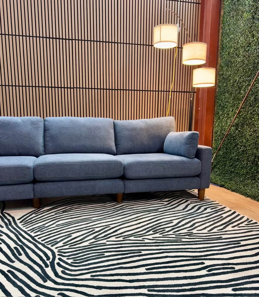 Burrow Union Navy Blue Performance Chenille Sofa Collection