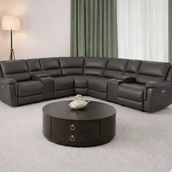 CARLIN Fabric Power Reclining Sectional with Power Headrests
