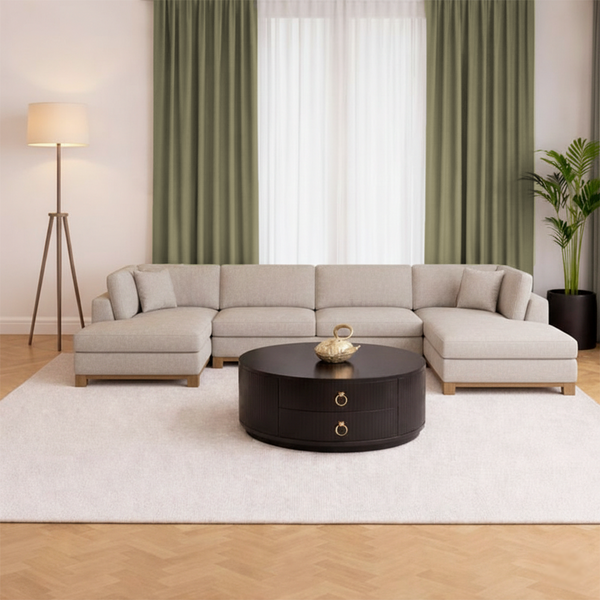 THOMASVILLE TAVISH Fabric Sectional with Storage